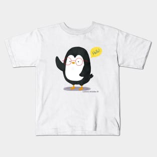 Albert Penguin says Hello Kids T-Shirt